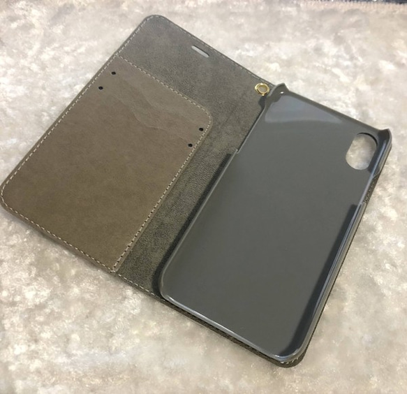 ☆あたたかいくうき・やさしいかぜ☆シンプルな帯なし手帳型 iPhoneスマホケース 2枚目の画像