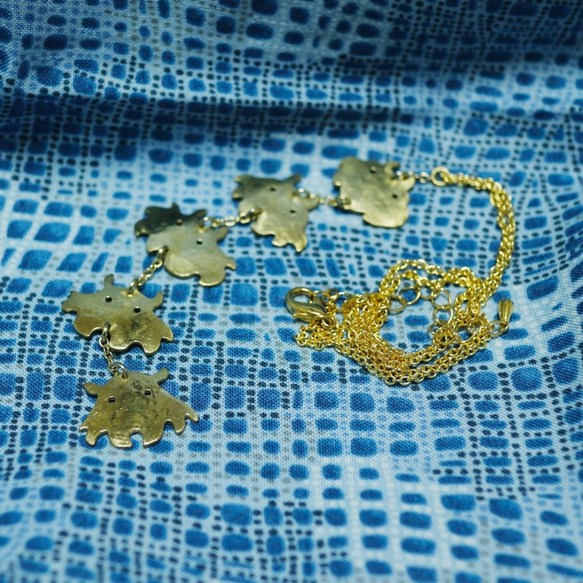 メンダコ　ネックレス　真鍮 6枚目の画像