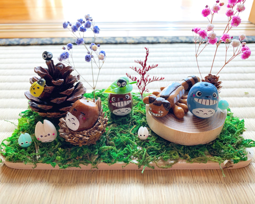 どんぐりアート♡クリスマスオブジェ4点♡ どんぐりアート 置き物 オブジェ どんぐりの妖精 その他置物