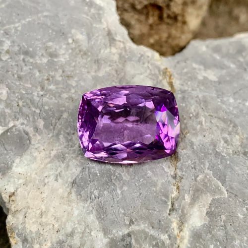 アメジスト、美しいナチュラル、ミックスクッションカット14.83
