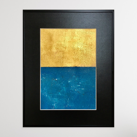Blue and Gold / 抽象画 / A4規格 1枚目の画像