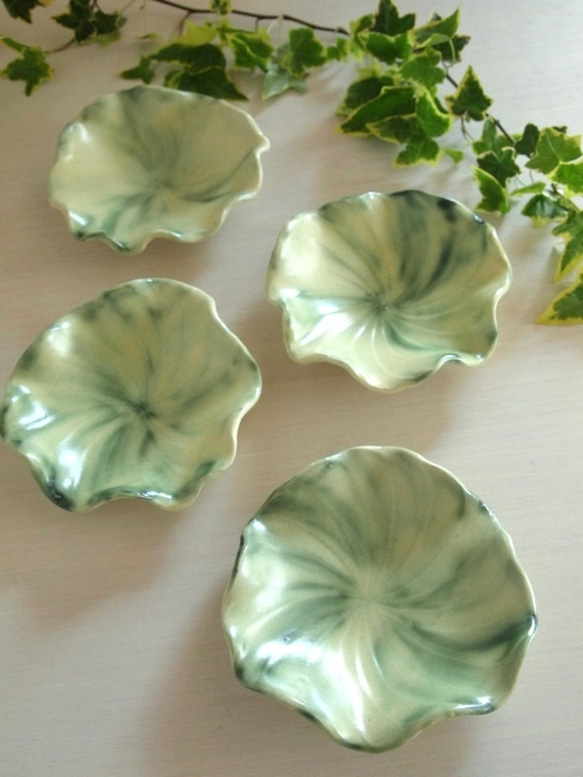 蓮皿 (Lime green) *Small bowl 2枚目の画像