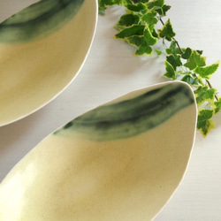 花鉢 (Yellow green) *Boat bowl 1枚目の画像