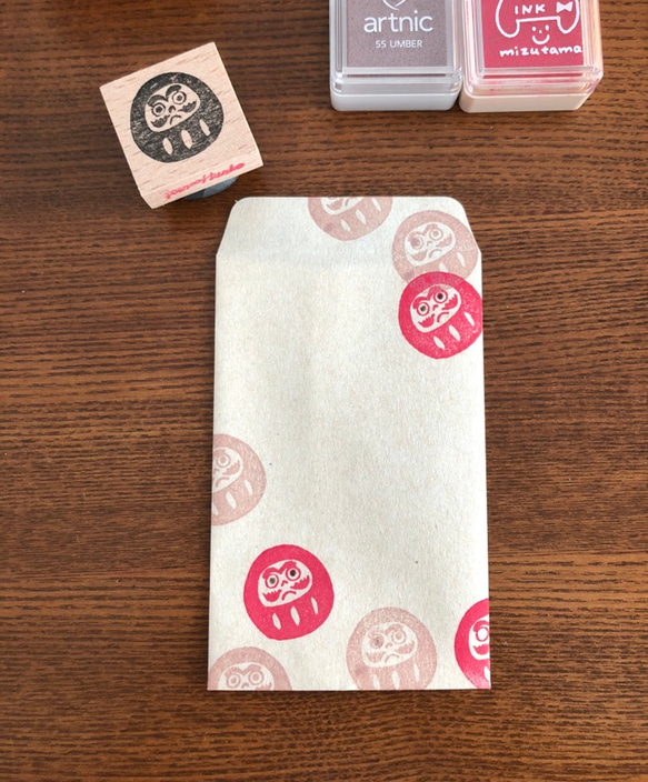 手作り年賀状！だるま 単品 消しゴムはんこ　eraser stamp 1枚目の画像