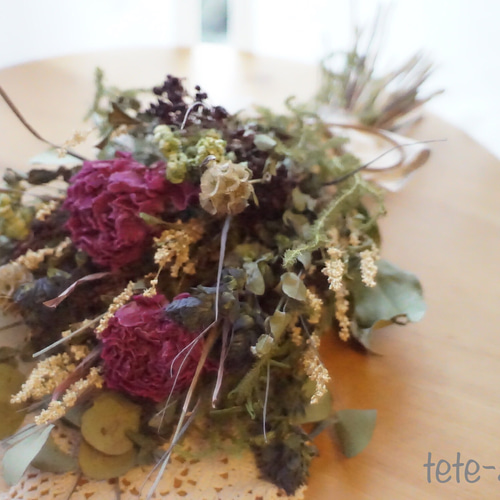 ドライフラワー ラブリースワッグ 芍薬＊セリンセマイヨール