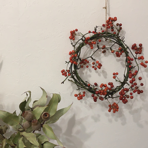 サンキライのリース リース ruru〜✩.*˚ 通販 12914751｜Creema(クリーマ)