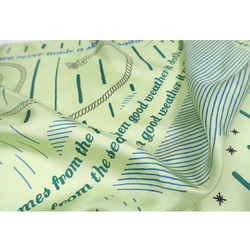 MARINE MESSAGE(FMR‐115) 【the PORT by marcaf】スカーフLIGHT GREEN 3枚目の画像
