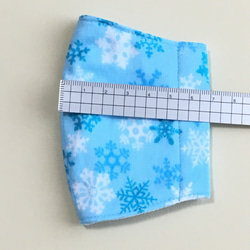 幼児用立体マスク＊雪の結晶柄＊4重ガーゼ 5枚目の画像