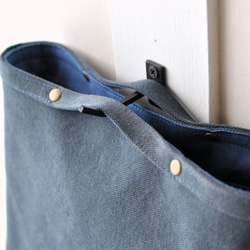 コットンキャンバスのバッグインバッグ 帆布 マスタード からし ブルー ネイビー 紺 カーキ グリーン 7枚目の画像