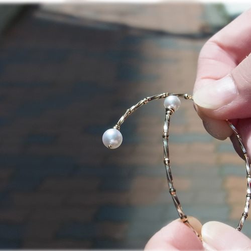 K18/K14/WG あこやツイン ブレスレット Grano ブレスレット Yukina