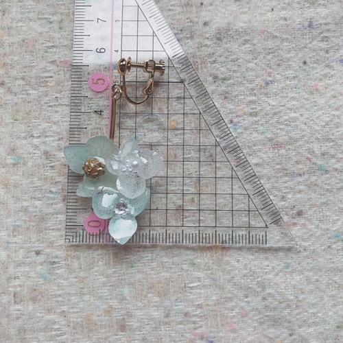 【不死鳥の耳飾り】～蒼水～＊ハンドメイド＊レジンアクセサリー＊イヤリング 不死鳥の耳飾り】～蒼水～＊ハンドメイド＊レジンアクセサリー