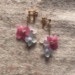 ⭐︎ハンドメイド⭐︎花柄アクセサリー⭐︎レジンアクセサリー⭐︎イヤリング⭐︎ピアス⭐︎ 3枚目の画像