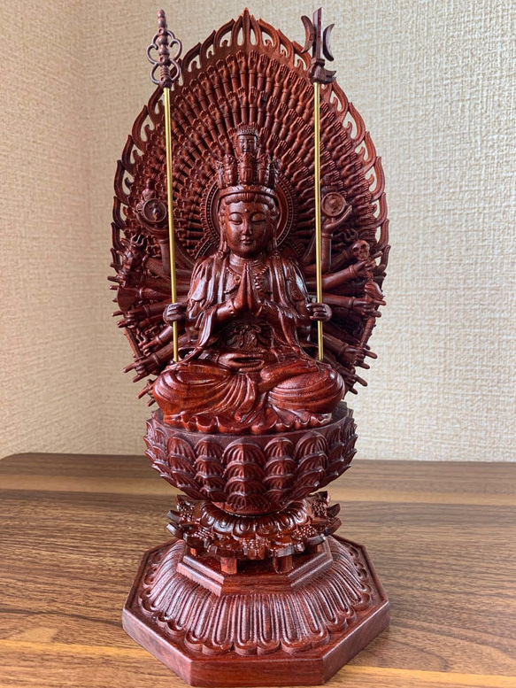 仏像 木彫 千手観音像 紫檀 その他置物 楽天ショップ【星凌商店】 通販 