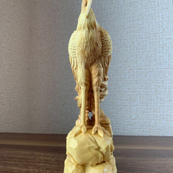 木彫　鶴　ツゲ　長寿 6枚目の画像