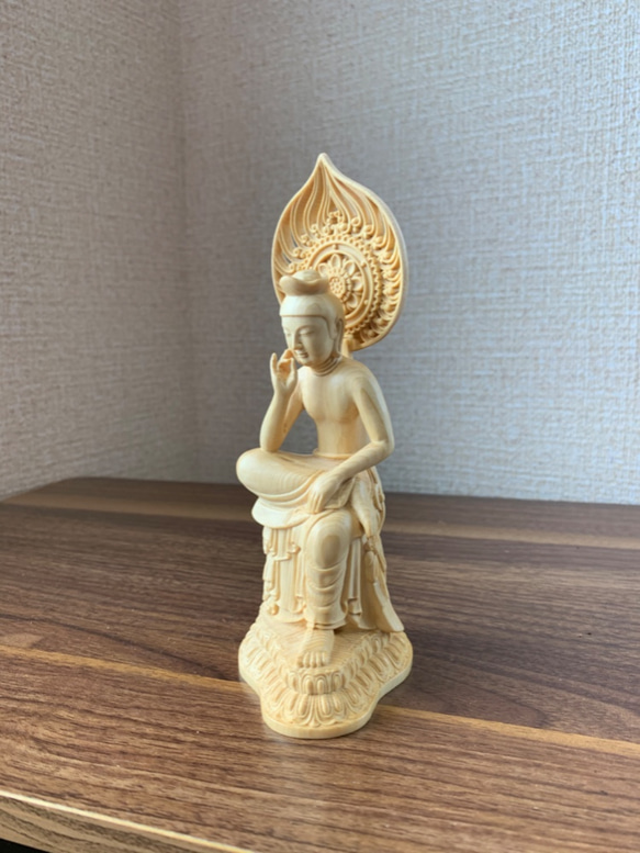 仏像 弥勒菩薩半跏思惟像 木彫 檜木 その他置物 楽天ショップ 仏像 弥勒菩薩半跏思惟像 木彫 檜木 その他置物 楽天ショップ