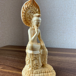 仏像　弥勒菩薩半跏思惟像　木彫　檜木 4枚目の画像