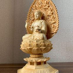 仏像　木彫　薬師如来像　檜木 7枚目の画像