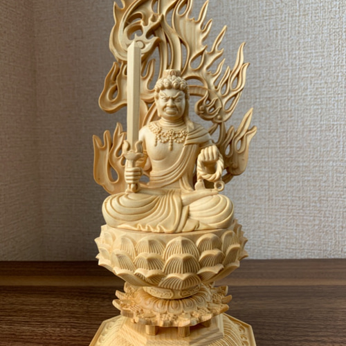 SirHarry　仏像　木彫　立ち不動明王像　厄除け 贅沢 SirHarry様専用 仏像 木彫 立ち不動明王像 厄除け