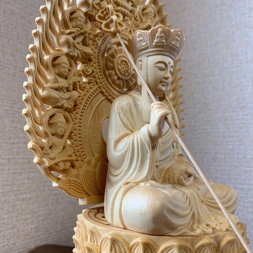 江戸（倉庫）　地蔵菩薩　仏像　木彫り Yahoo!オークション - 仏教美術 江戸時代 木造 地蔵菩薩坐像