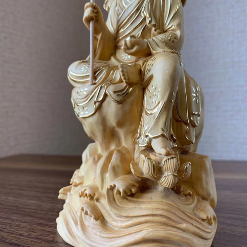 仏像 木彫 地蔵菩薩像 ツゲ 金箔 その他置物 楽天ショップ【星凌商店 