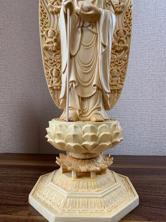 仏像　木彫　地蔵菩薩像　檜木 2枚目の画像