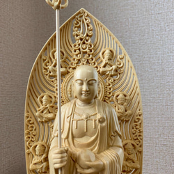 仏像　木彫　地蔵菩薩像　檜木 3枚目の画像