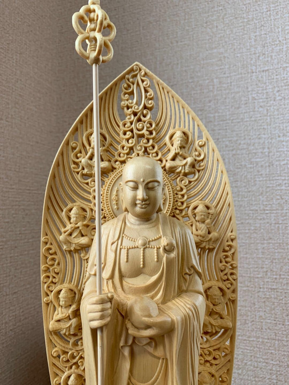 仏像　木彫　地蔵菩薩像　檜木 3枚目の画像
