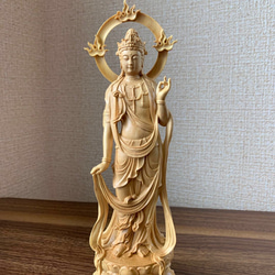 仏像 木彫 大勢至菩薩像 ツゲ その他置物 楽天ショップ【星凌商店