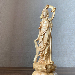 仏像　木彫　大勢至菩薩像　ツゲ 5枚目の画像