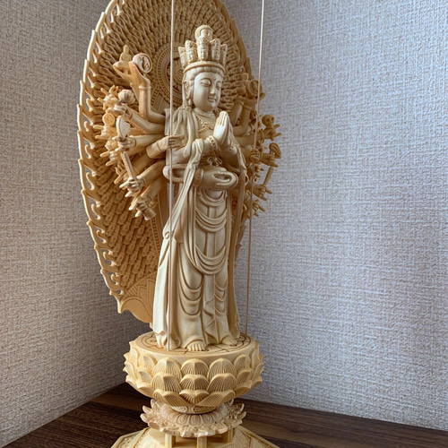 仏像 木彫 千手観音菩薩像 檜木 その他置物 楽天ショップ【星凌