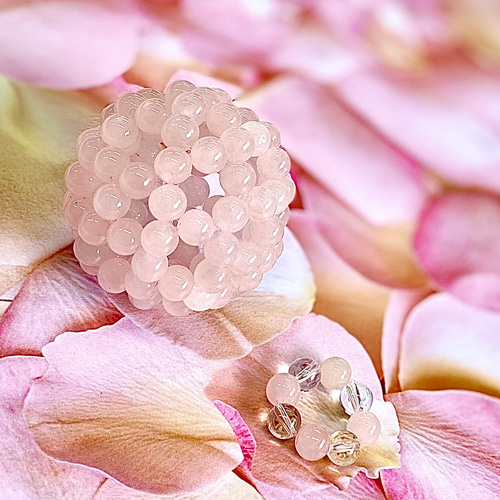 ローズクォーツバッキーボール その他アクセサリー MIYUA373@stone