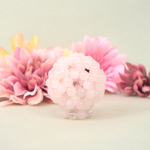 ローズクォーツバッキーボール その他アクセサリー MIYUA373@stone