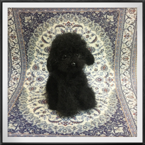 ハンドメイド◇羊毛フェルト ブラック トイプードル 黒 プードル