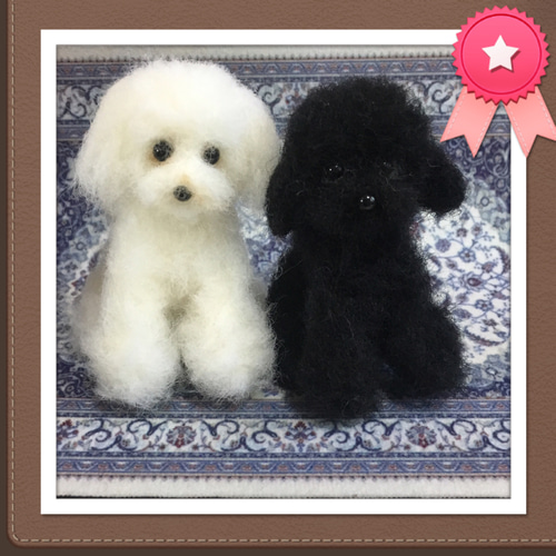 ハンドメイド◇羊毛フェルト ブラック トイプードル 黒 プードル