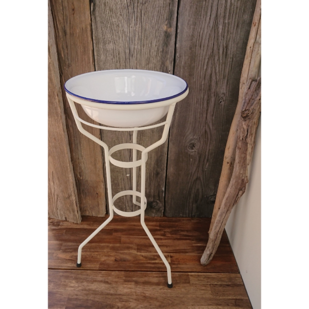 昭和レトロ ホーロー 手洗いスタンド カラン付き アイアン お手洗い