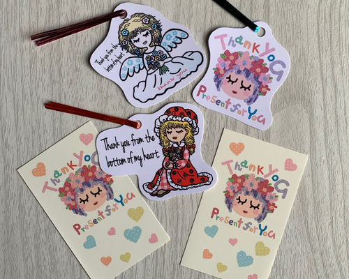 thank youセット❤︎ラッピングワイヤータイ❤︎thank youカード