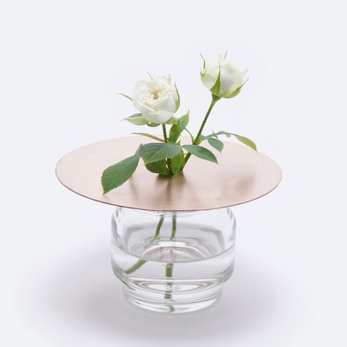 銅製の一輪挿し「フラワースカーフ -大丸-（銅） 」 一輪挿し・花瓶