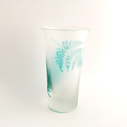 シダ（一口ビアーグラス）江戸切子に使われている被せグラス使用 3枚目の画像