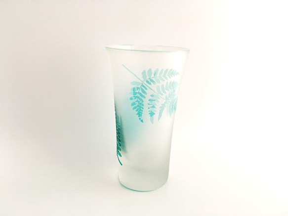 シダ（一口ビアーグラス）江戸切子に使われている被せグラス使用 3枚目の画像