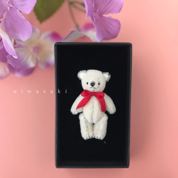 SANTA BEAR シロクマ 白熊 ぬいぐるみ 赤衣装 ヴィンテージ 非売品 Top Toys Dots Bear くま ビンテージ ぬいぐるみ テディベア