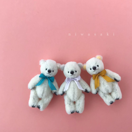 テディベア　ラムネ色の　バンビ　水色　ぬいぐるみ　玩具　レトロ　ミニチュア ♡vintage 水色くまさんぬいぐるみ テディベア ファンシー spank