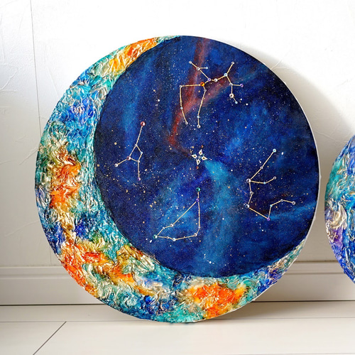 オーダーメイド】Moonlight~月と星座の物語~✴︎インテリアアート 絵画