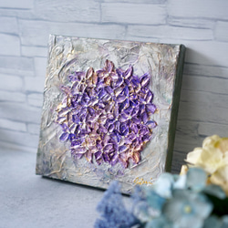 【一点物】雨に映える紫陽花✴︎インテリアアートパネル 2枚目の画像