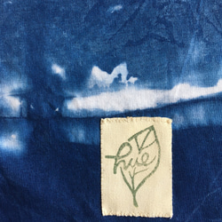 Tシャツ  Lサイズ no.4藍染 絞り 手染めオリジナル ユニセックス カジュアル ギフト プレゼント 4枚目の画像