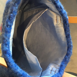 バック・鞄 FUWAバックL 　ロイヤルブルー　かわいい　冬のコートにぴったり 3枚目の画像