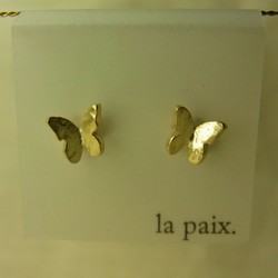 PSP-002 silhouette deux papillons" earrings" 第1張的照片