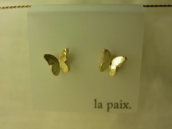 PSP-002 silhouette deux papillons" earrings" 第1張的照片