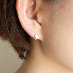 PSP-003 silhouette pigeon" earrings" 第3張的照片