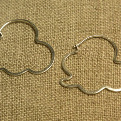 PBP-036　silver wire pierced earrings (cloud S) 2枚目の画像