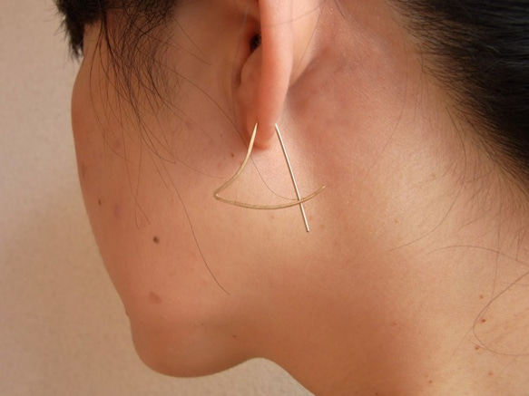 （單耳用）PBP-043 14kgf wire pierced earring(quatre 4) 第3張的照片